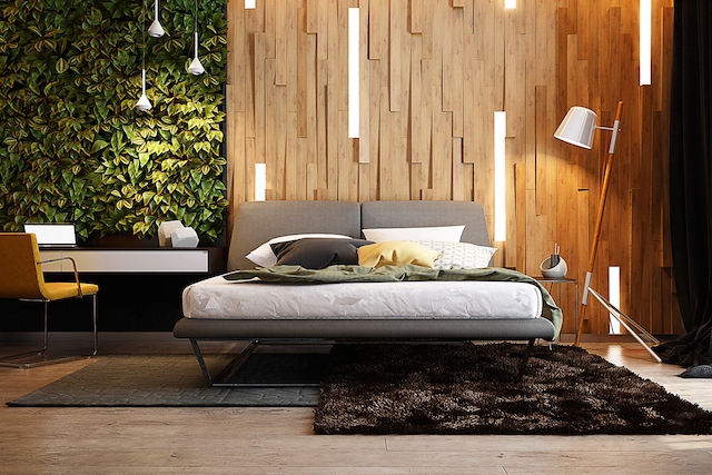 Bedroom Lighting Ideas – Contemporary Mood_7_headboard-wall-with-wood-and-integrated-lighting
