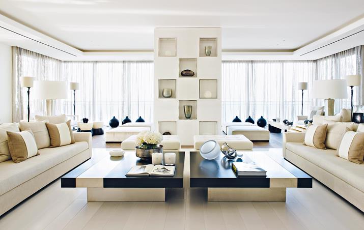 Stunning home beirut Kelly Hoppen living room projects using contemporary lighting