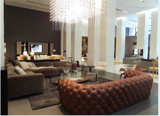 DDC Minotti Luxury contemporary lighting showroom in NYC home