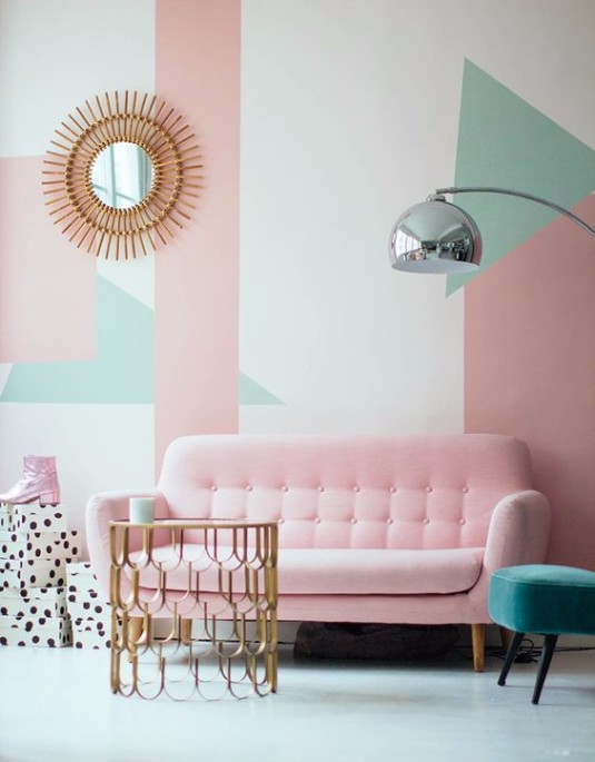 contemporary lighting & pastel colors