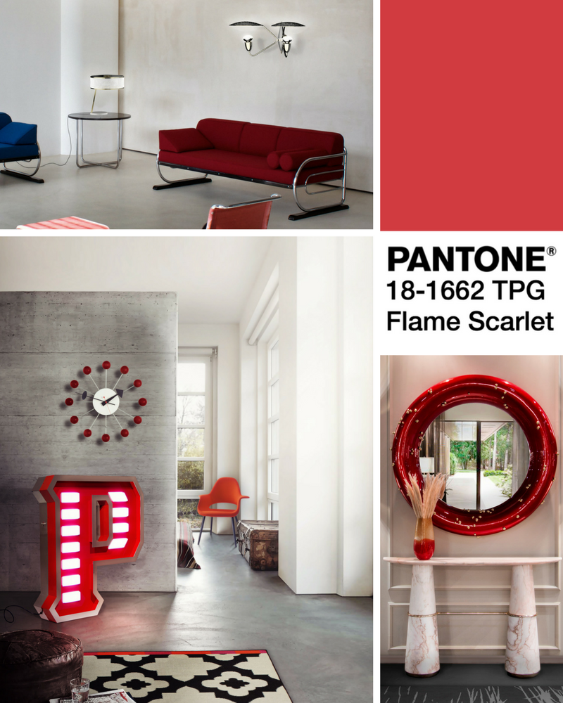 Mood Board- The Best of Pantone Fall Colors with Flame Scarlet