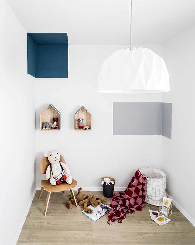 A contemporary interior design project with vivid colour accents