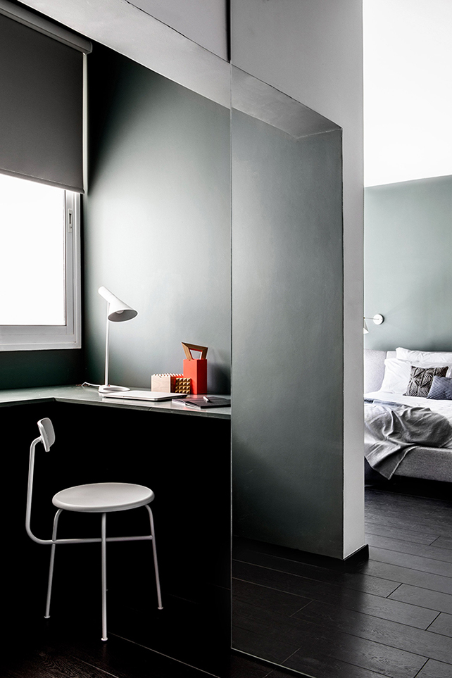 A contemporary interior design project with vivid colour accents