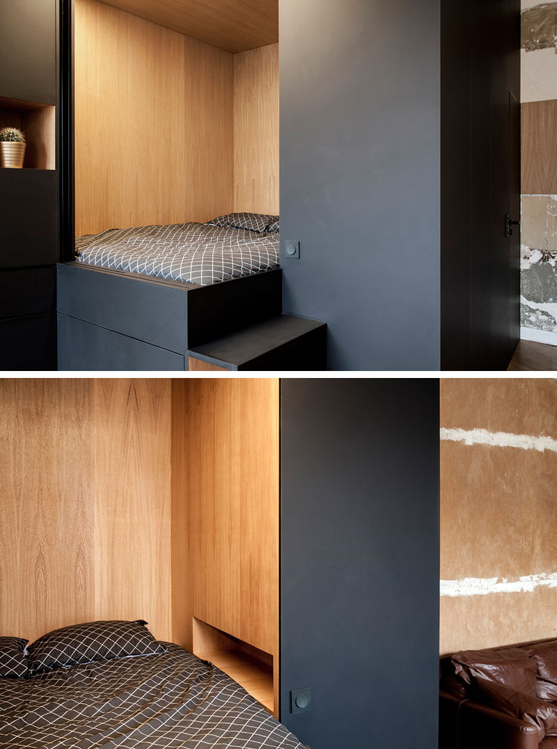 Custom Bedroom Design Box With Unique Contemporary Light 2